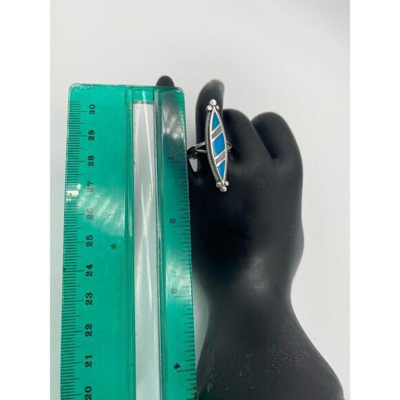 Sterling silver Turquoise Mother of Pearl Ring‎ - Picture 5 of 5